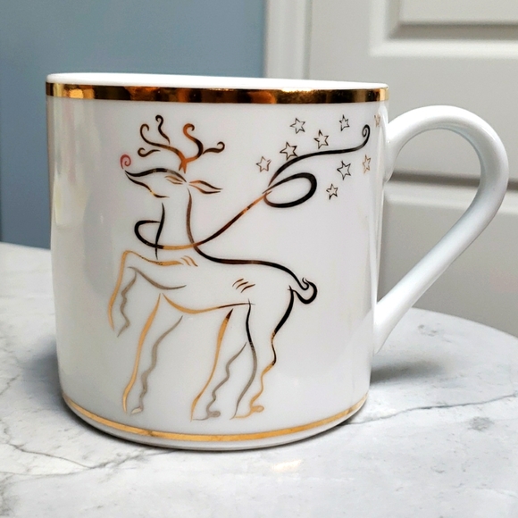 Rudolph Gold Rimmed Mug - Picture 1 of 5